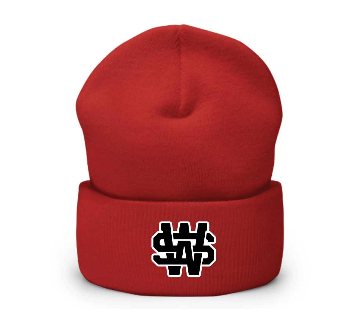 Monogram Cuffed Beanie - Black/White Graphic