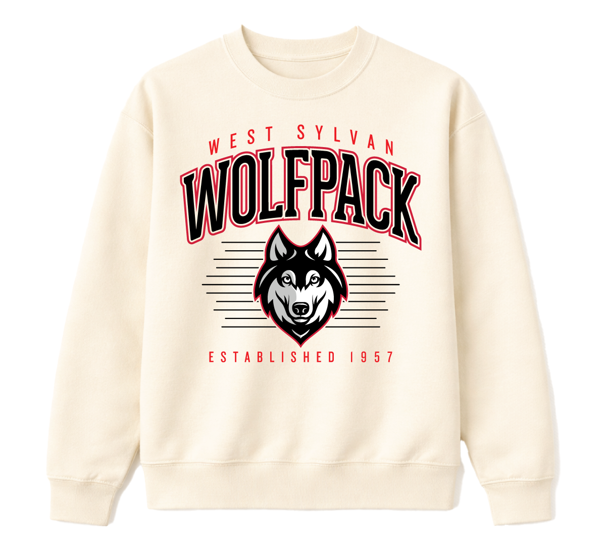 Retro Collegiate Crew Neck - Cream