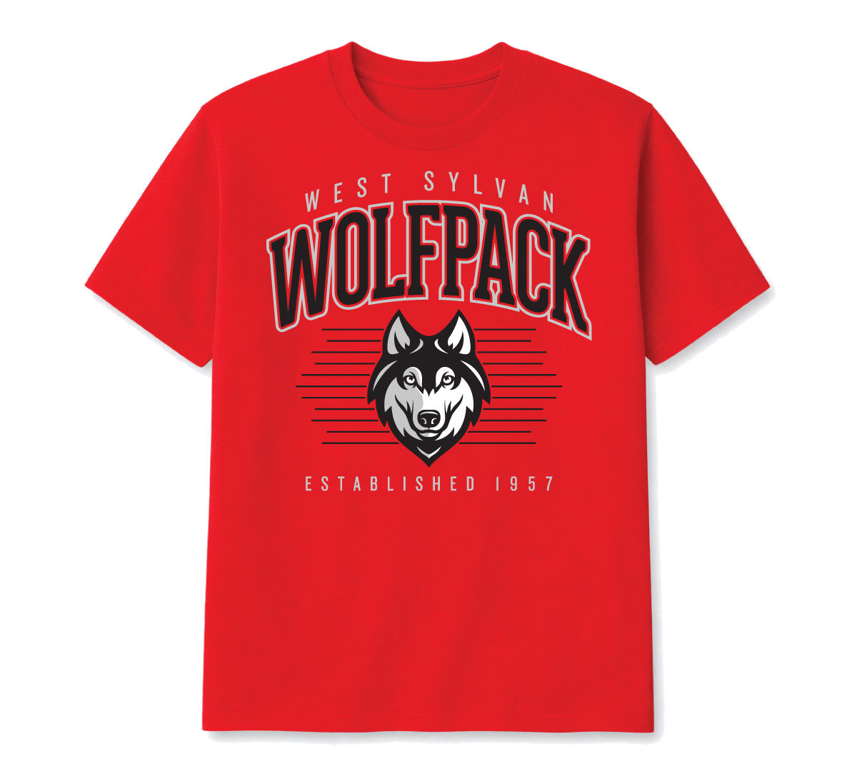 Retro Collegiate Tee - Red