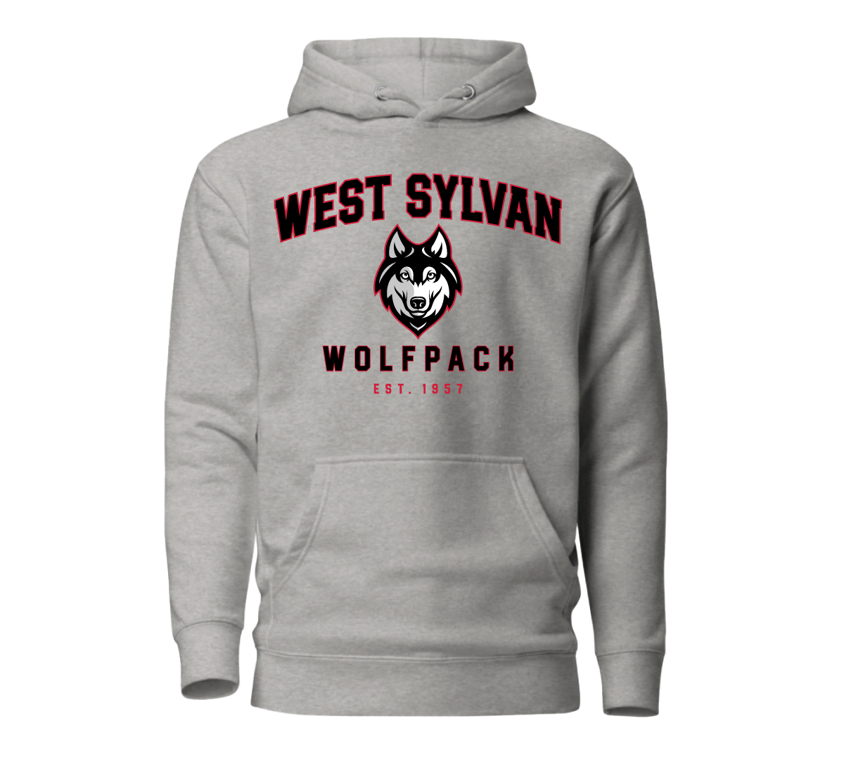 Wolf Crest Hoodie - Grey