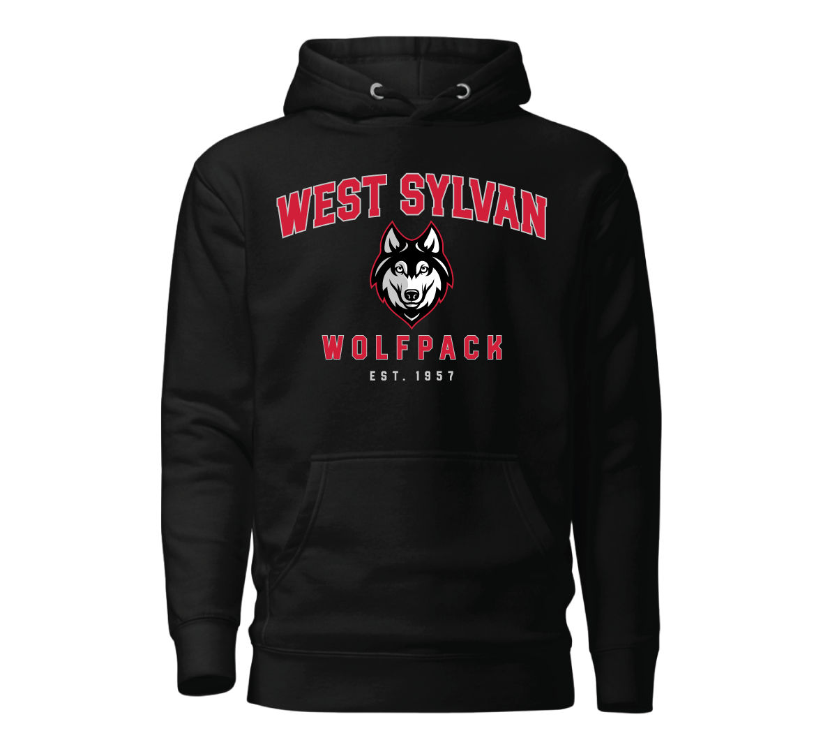 Wolf Crest Hoodie - Black