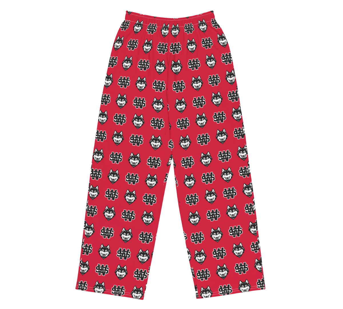 Allover Print Pajama Pants - Red