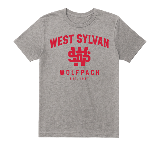 Monogram Crest Tee - Red Graphic
