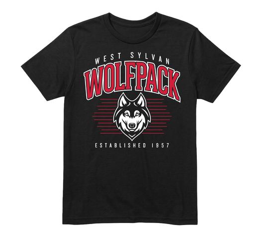 Retro Collegiate Tee - Black