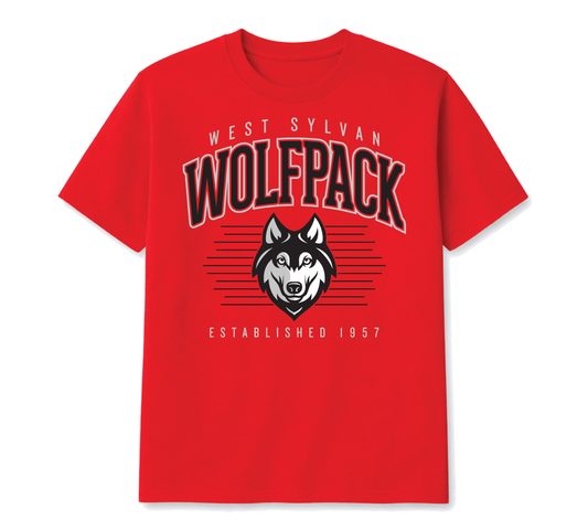 Retro Collegiate Tee - Red