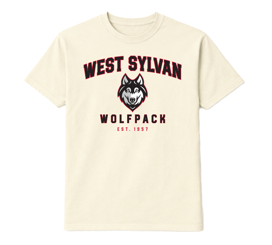 Wolf Crest Tee - Natural